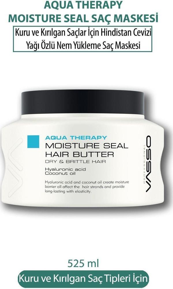 Vasso Hindistan Cevizi Yağı Özlü Nem Yükleme Saç Maskesi Aqua Therapy 525 Ml - Image 1