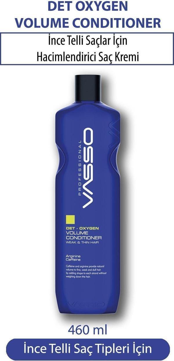 Vasso Ince Telli Saçlar Için Hacimlendirici Saç Kremi - Det Oxygen Volume Conditioner 460 Ml - Image 1