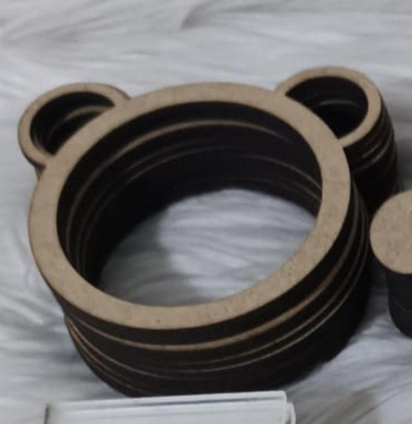 Gülüş Lazer Kesim 10 Adet Ham Ahşap 10 Cm Panda Deseni Süsleme Ürünü - Image 1