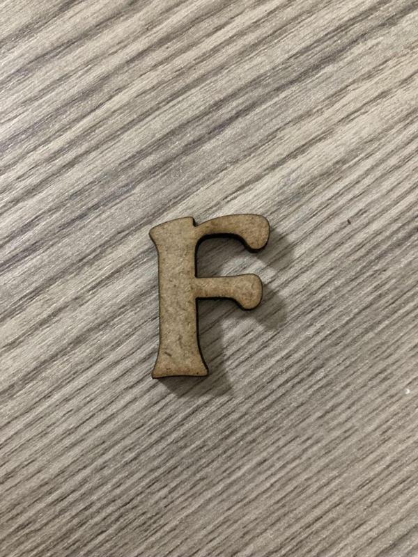 Gülüş Lazer Kesim 20 Adet 3 Cm Ham Ahşap F Harfi Ham Renk F - Image 1