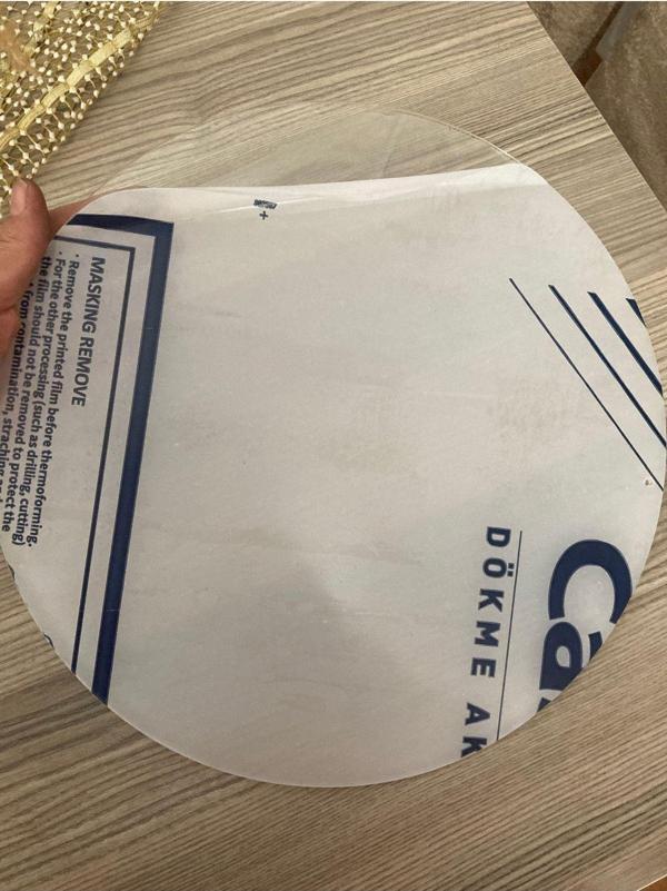 Gülüş Lazer Kesim 30 Cm Şeffaf Kapı Süsü İçin Pleksi Asma Delikli Şeffaf Kapı Süsü Pleksi - Image 1