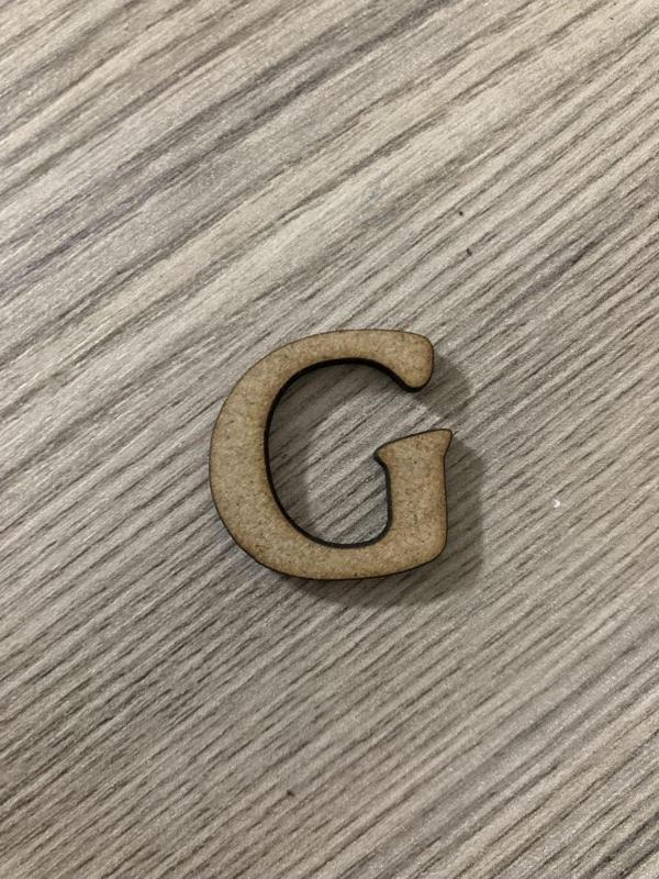 Gülüş Lazer Kesim 20 Adet 3 Cm Ham Ahşap G Harfi Ham Renk G - Image 1