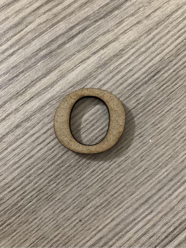 Gülüş Lazer Kesim 20 Adet 3 Cm Ham Ahşap O Harfi Ham Renk O - Image 1