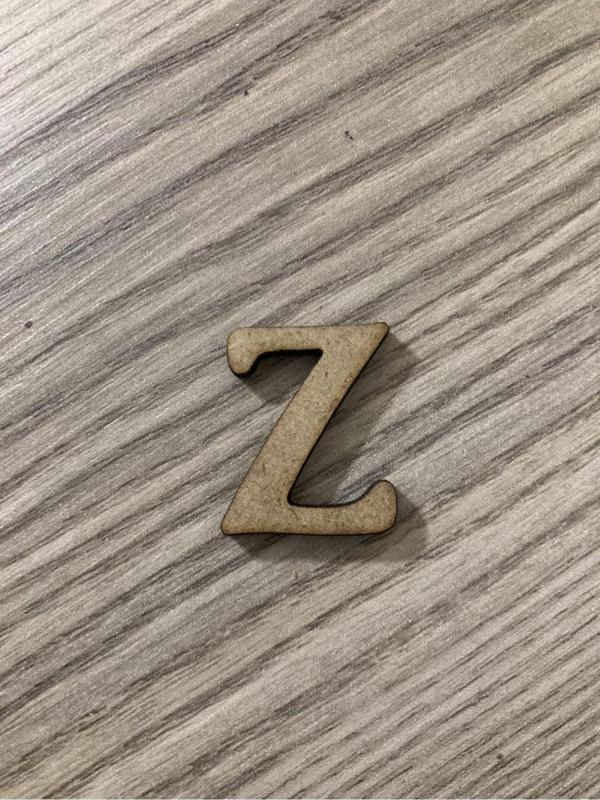 Gülüş Lazer Kesim 20 Adet 3 Cm Ham Ahşap Z Harfi Ham Renk Z - Image 1