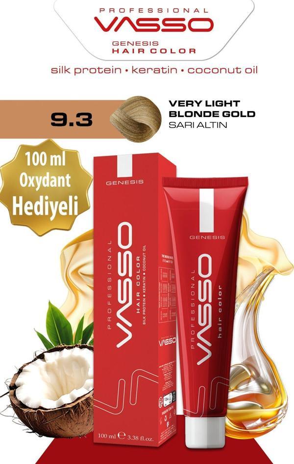 Vasso Kadın Saç Boyası 9.3 Sarı Altın 100 Ml - Image 1
