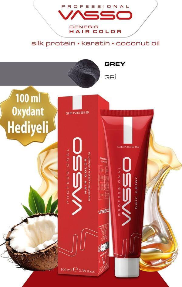 Vasso Kadın Saç Boyası Gri 100 Ml - Image 1