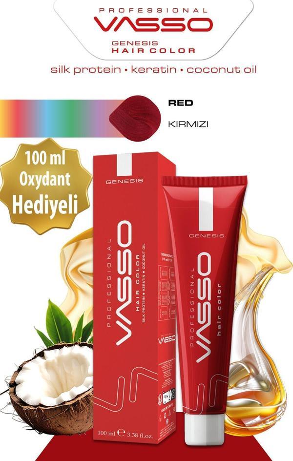 Vasso Kadın Saç Boyası Kırmızı 100 Ml - Image 1