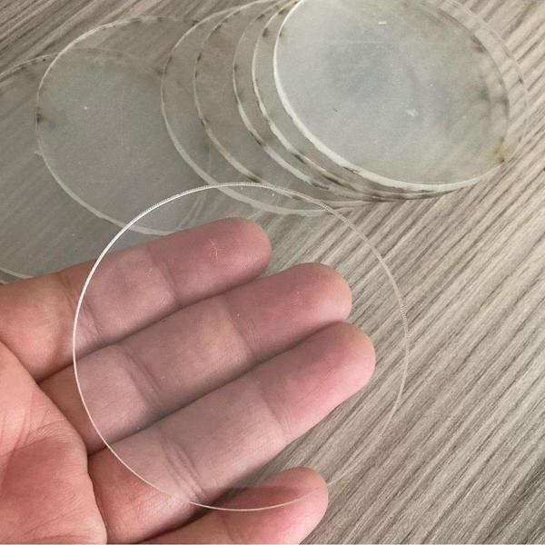 Gülüş Lazer Kesim 25 Adet Şeffaf Pleksi 7 Cm Nişan ,Nikah Hediyelik Boş Şeffaf Pleksi Süslemeye Uygun - Image 1