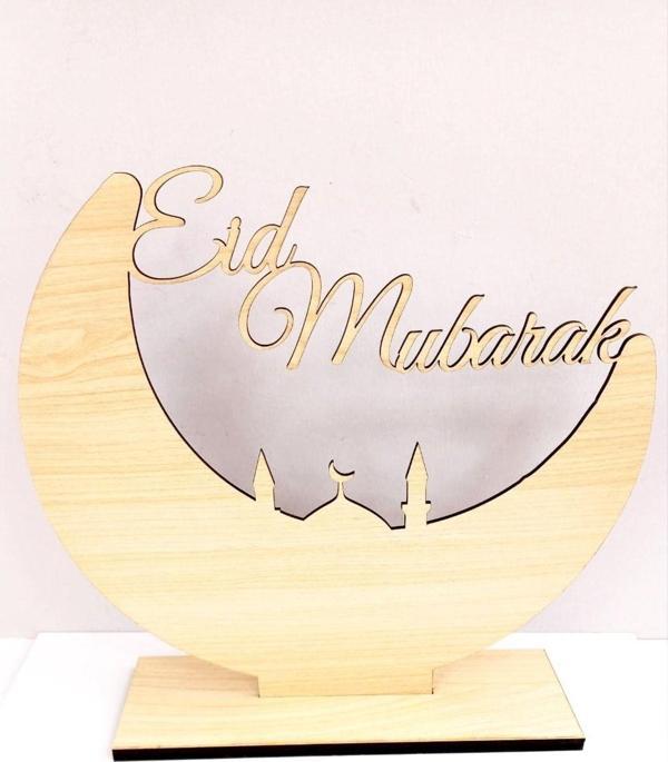 Seyyar Atölye Eid Mubarak Yazılı Masa Süsü - Image 1