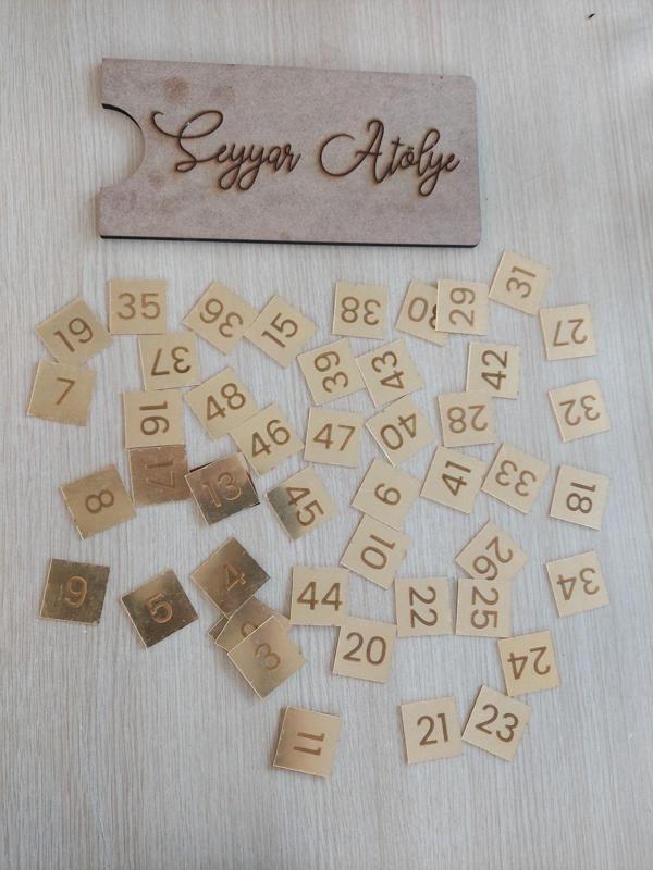 Seyyar Atölye 4X4 Aynalı Gold Pleksi 1 Ile 50 Arası Sayılar - Image 1