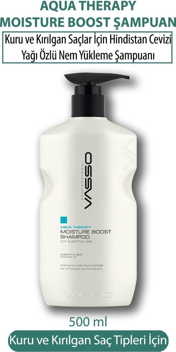 Vasso Kuru Ve Kırılgan Saçlar Için Hindistan Cevizi Yağı Özlü Nemlendirici Nem Yükleme Şampuanı 500 Ml - Image 1