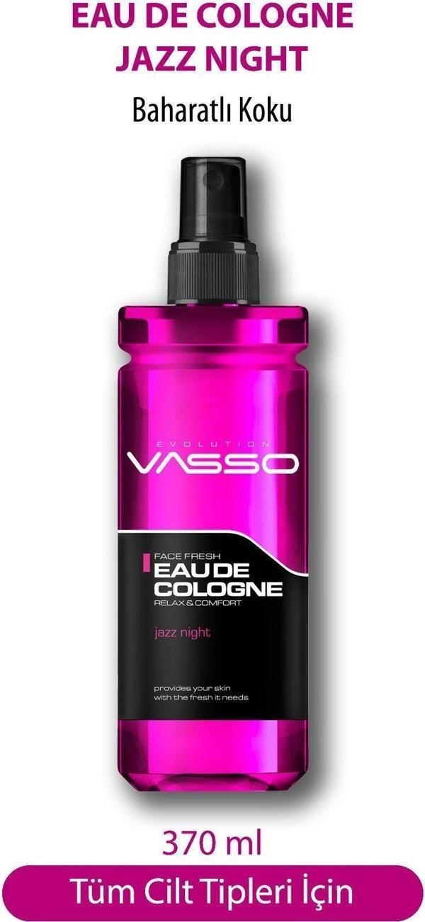 Vasso Özel Baharat Kokulu Parfümlü Kolonya Jazz Night Eau De Cologne 370 Ml - Image 1