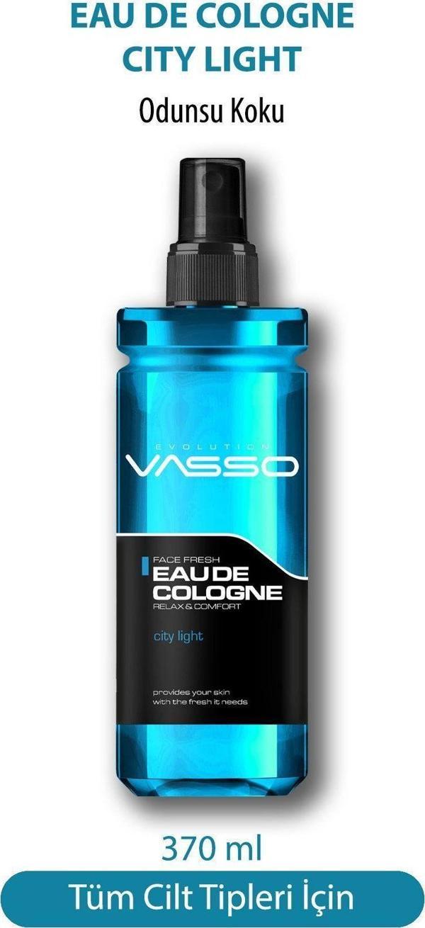 Vasso Özel Odunsu Kokulu Parfümlü Kolonya City Light Eau De Cologne 370 Ml - Image 1