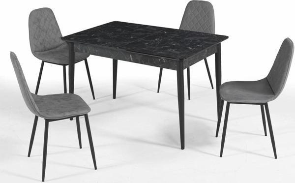 Notte Lungo Açılır Mutfak Masa Takımı | 4 Sandalyeli Masası Takımı - Image 1