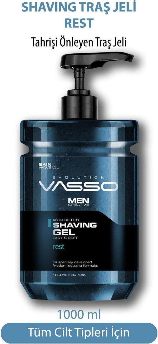 Vasso Tahrişi Önleyen Köpürmeyen Profesyonel Şeffaf Tıraş Jeli 1000 Ml - Image 1