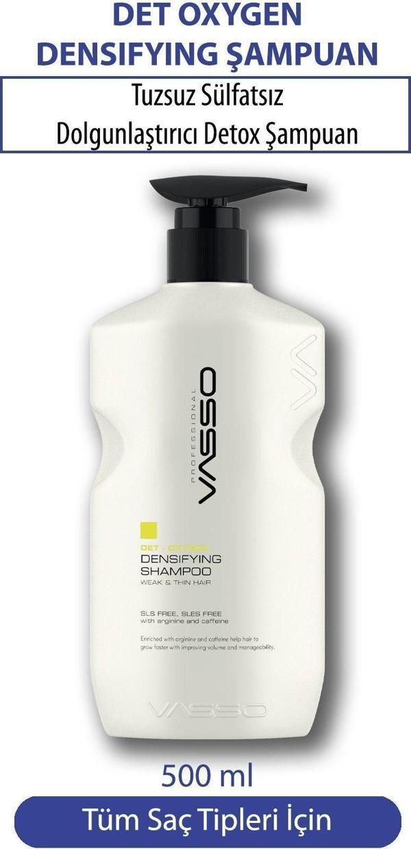 Vasso Tuzsuz Sülfatsız Det Oxygen Densıfyıng Dolgunlaştırıcı Şampuan 500 Ml - Image 1