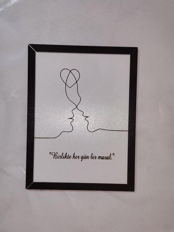 Fikart Kişiye Özel Ahşap Tablo – İsimli Ve Sevgi Sözlü Mdf Çerçeveli Dekoratif Duvar Tablosu (20X15 Cm) - Image 1