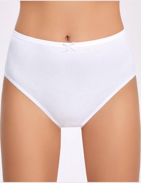 İlke Kadın %100 Pamuk Ribana Fiyonklu Biyeli Bato Külot - 12 Adet - Image 1