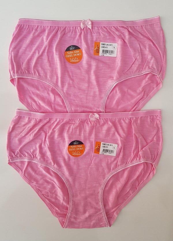 İlke Kadın Likralı Flamlı Bato Külot 413 - 12 Adet - Image 1