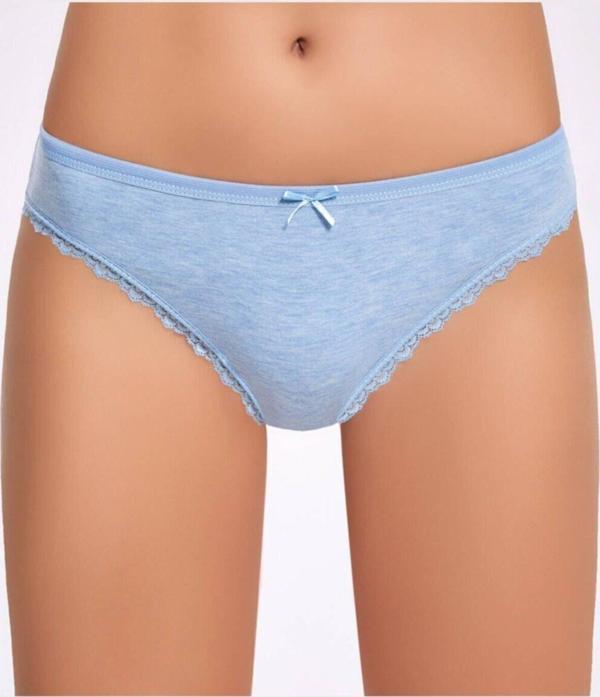 İlke Kadın Melanjlı Dantelli Bİkini Külot 278 - 6 Adet - Image 1