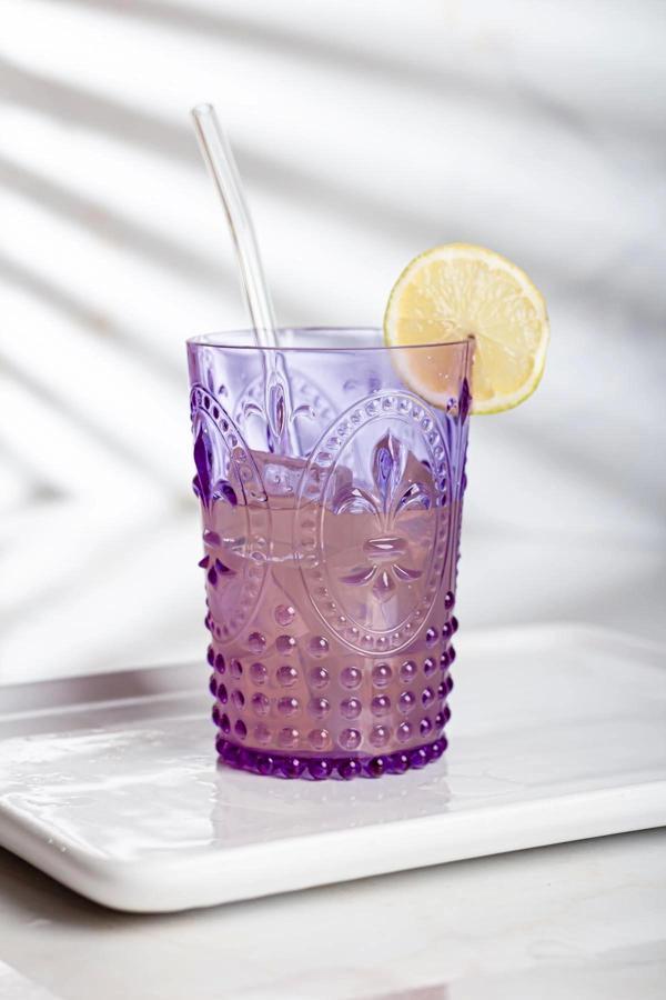Akrilik Mor Kısa Bardak & Su Meşrubat Kahve Yanı Bardağı 400 ml ( Cam Değildir ) - Image 1