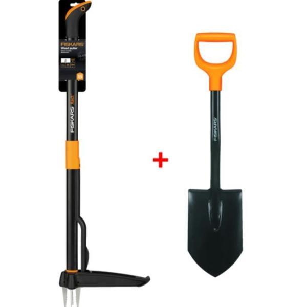 Fiskars Yabani Ot Sökücü + Solid Araç Küreği - Image 1