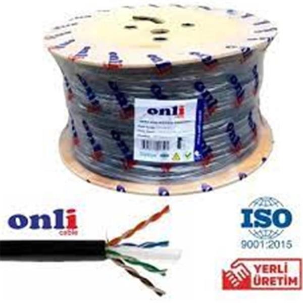 Onli ON-6006 U-UTP 23 AWG CCA-PE Outdoor 500 Metre Cat6 Kablo - Image 1