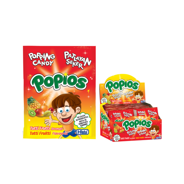 Hleks Patlayan Şeker Popios 40 Adet 4 Gr Tutti Frutti - Image 1