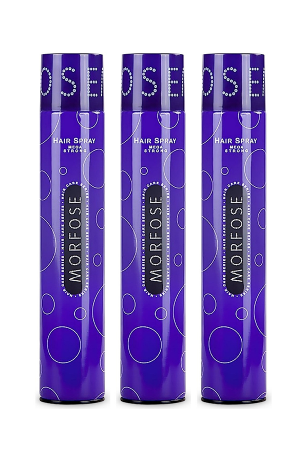 Morfose Saç Spreyi Mor Mega Strong (Mega Tutuş) 400 Ml 3 Adet - Image 1
