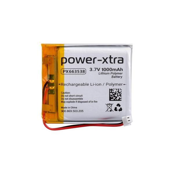 Power-Xtra PX663538 - 3.7V 1000 mAh Li-Polymer Pil - Devreli-Soketli - Image 1