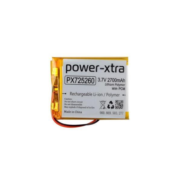 Power-Xtra PX725260 - 3.7V 2700 mAh Li-Polymer Pil - Devreli-3.0A - Image 1