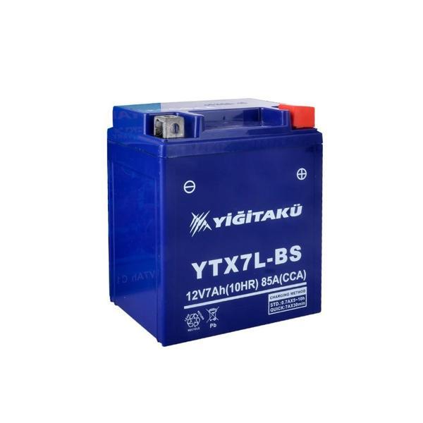 Yiğit 12V 7Ah (C10) Motosiklet Aküsü YTX7L-BS - Image 1