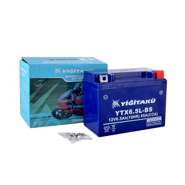 Yiğit 12V 6,5Ah (C10) Motosiklet Aküsü YTX6,5L-BS - Image 1