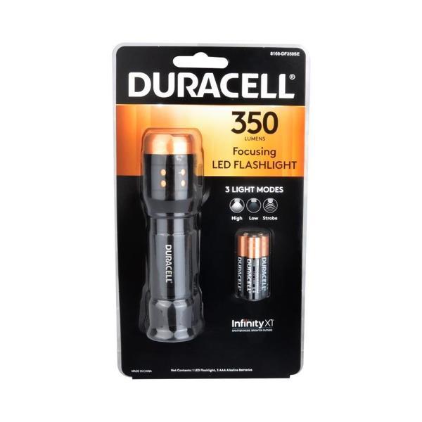 Duracell 350 Lümen Ledli Odaklanabilir Alüminyum El Feneri + 3 AAA Piller Dahil - Image 1