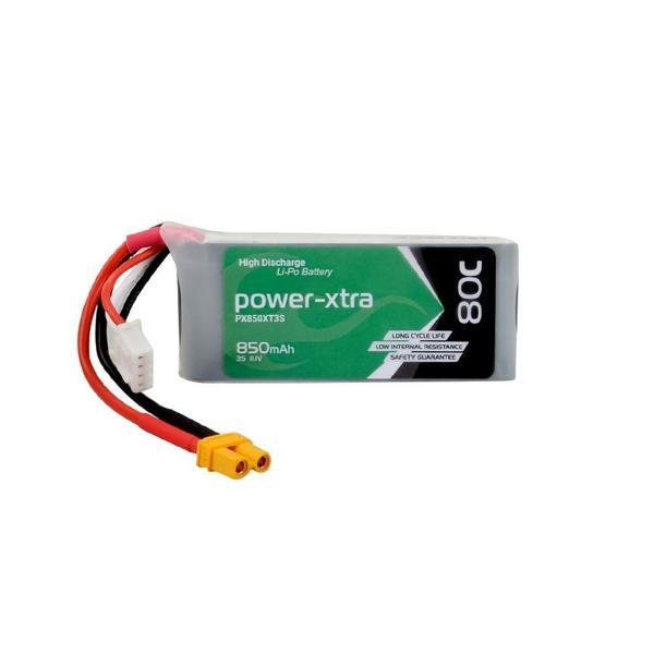 Power-Xtra PX850XT3S - 3S1P - 11.1V 850 mAh Li-Polymer Pil -80C - Image 1