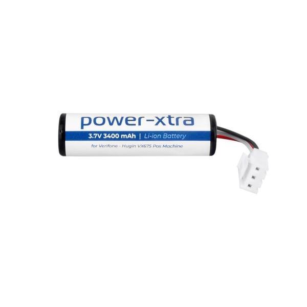 Power-Xtra - Verifone - Hugin VX675 Yüksek Kapasiteli Pos Bataryası - 3.7V 3400mAh Li-ion Batarya - Image 1