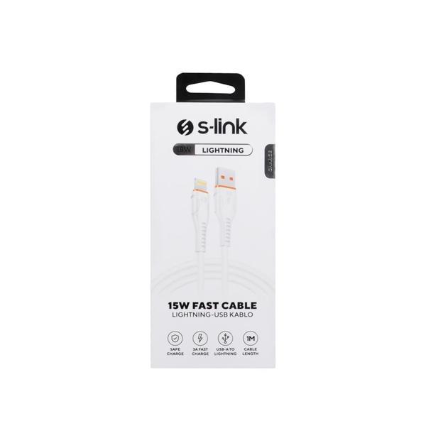 S-link SL-X242 1M 15W 3A Lightning Hızlı Data/Sarj Kablosu - Image 1