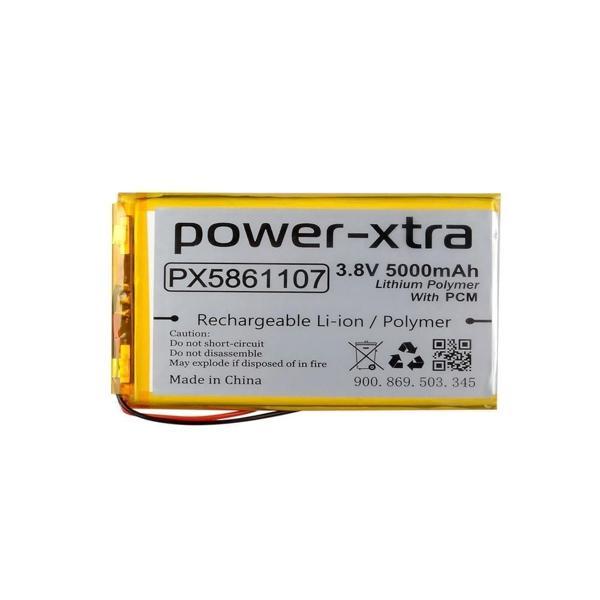 Power-Xtra PX5861107 - 3.8V 5000 mAh Li-Polymer Pil - Devreli - 5.0A - Image 1