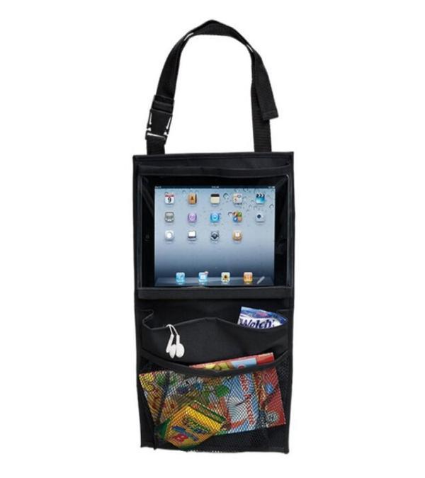 Araba Koltuk Arkası Şeffaf Koruyucu Kılıf Tablet Tutucu Stand Araç içi  Düzenleyici Organizer - Image 1