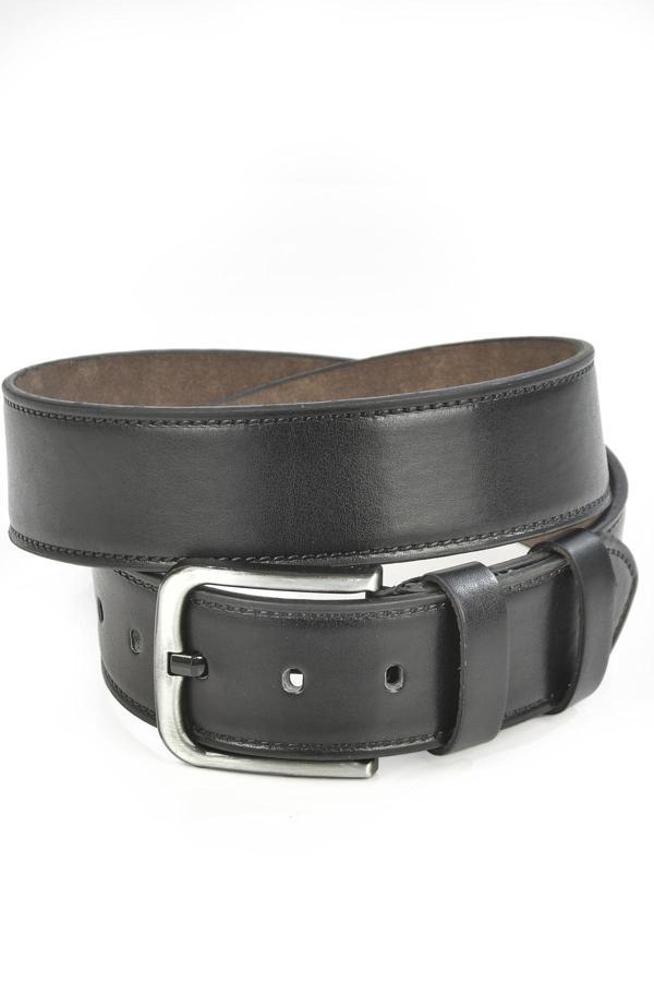 DeepSEA Erkek Siyah 4,5 cm Eninde Kenarları Desenli Tokalı Suni Deri Kot Kemeri 2402609 - Image 1