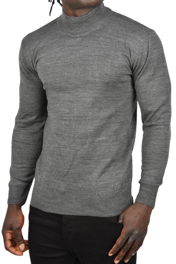 DeepSEA Erkek Antrasit Yarım Balıkçı Yaka Tüylenmeyen İnce Triko Kazak 2505502 - Image 1