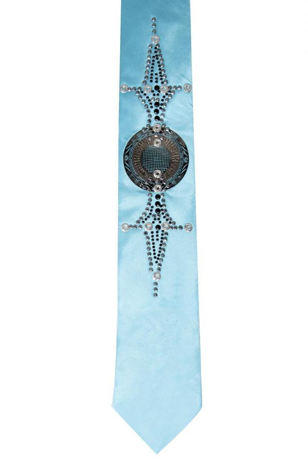 DeepSEA Mavi Armalı Taşlı Mendilsiz Erkek Kravat 2107516 - Image 1