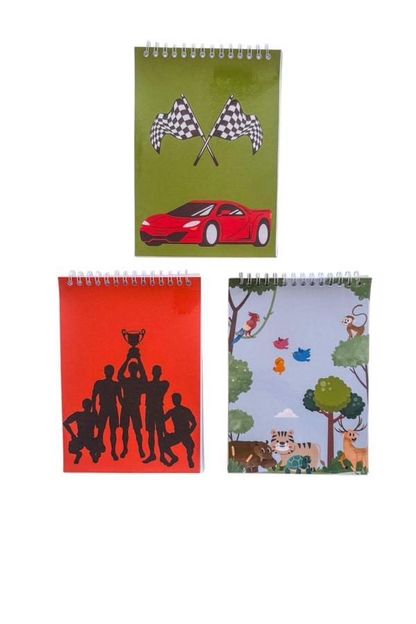 3 Adet A5 Not Defteri (Futbol,Safari,Araba) - Image 1