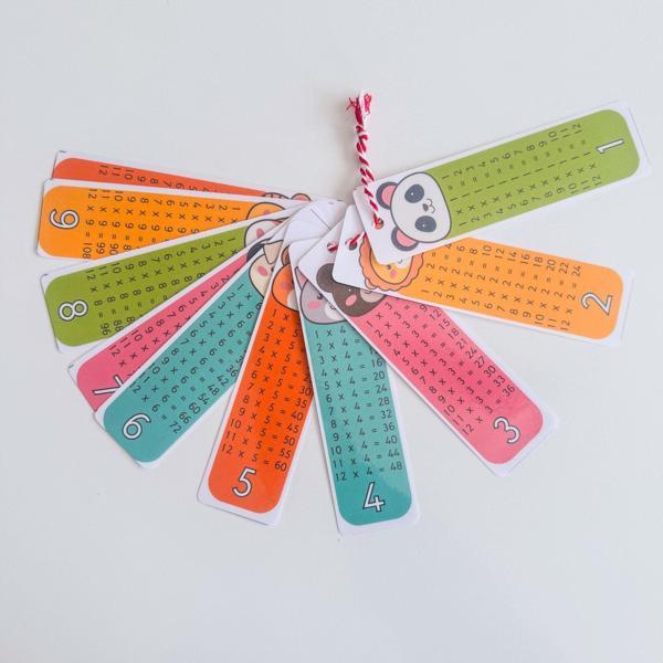 Hayvan Desenli Çarpım Tablosu Çalışma Kartları 13x4 cm - Image 1
