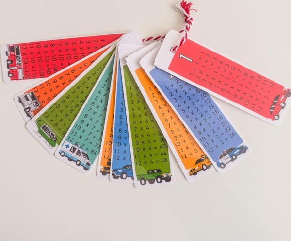 Taşıt Desenli Çarpım Tablosu Çalışma Kartları 13x4 cm - Image 1