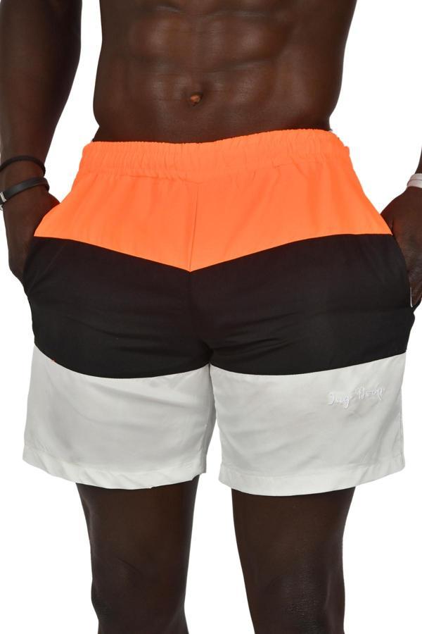 DeepSEA Erkek Turuncu Hızlı Kuruyan File Astarlı Parçalı Deniz Şortu 2403002 - Image 1
