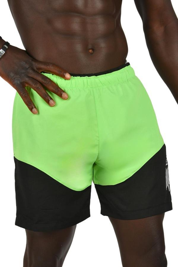 DeepSEA Erkek Yeşil Hızlı Kuruyan Micro Polyester File Astarlı Kısa Deniz Şortu 2403000 - Image 1