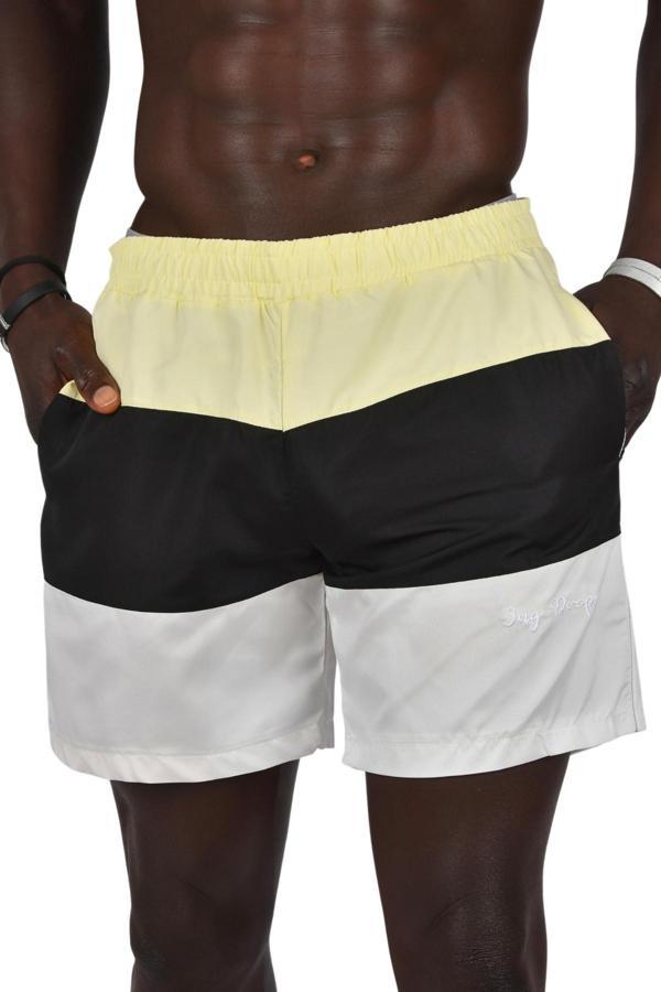 DeepSEA Erkek Sarı Hızlı Kuruyan File Astarlı Parçalı Deniz Şortu 2403002 - Image 1