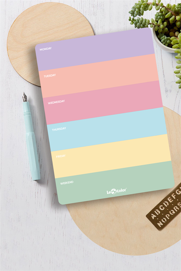 LeColor Haftalık Planlayıcı Blok Pastel - Image 1