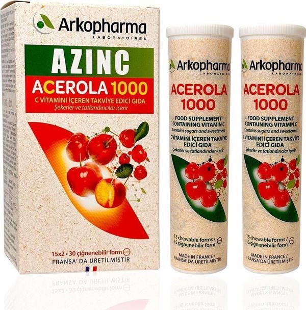 Arkopharma Azınc Acerola 1000 C Vitamini Içeren Takviye Edici Gıda - Image 1